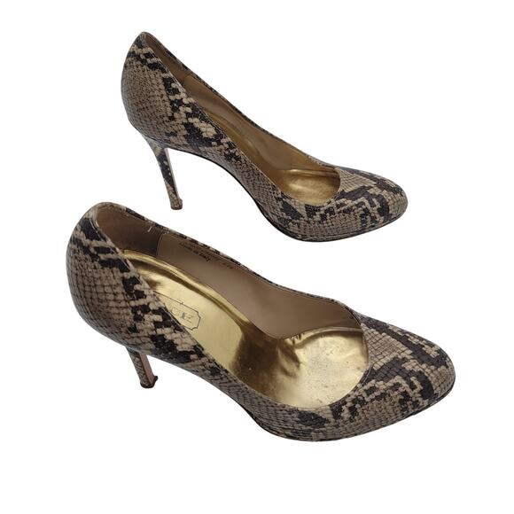 Coach Snakeskin Round Toe Pumps - Picture 6 of 12